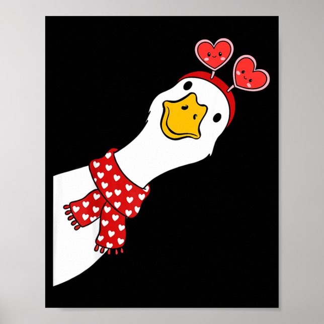 Cute Goose Xoxo Be Mine Happy Valentine's Day Wome Poster (Front)