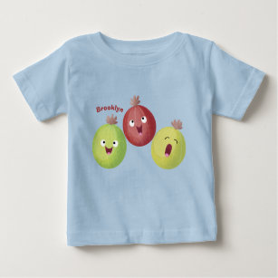 Cute gooseberry trio singing cartoon  baby T-Shirt