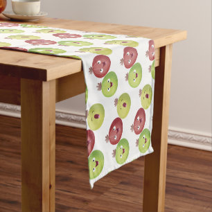 Cute gooseberry trio singing cartoon short table runner