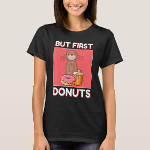 Cute Gopher But First Donuts And Cupcake Japanese  T-Shirt