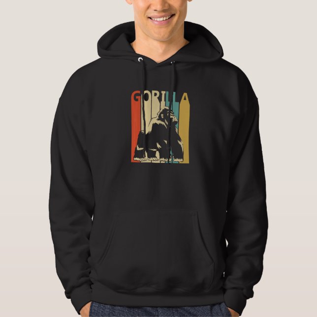 Cute Gorilla Animal Hoodie (Front)
