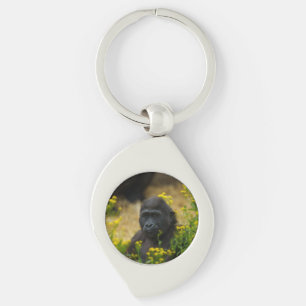 Cute Gorilla Baby Key Ring