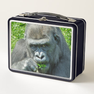 CUTE GORILLA METAL LUNCH BOX