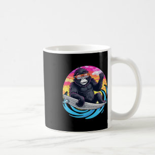 Cute Gorilla Surfing Coffee Mug