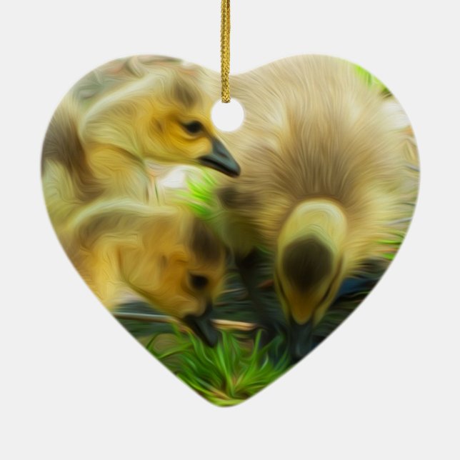 Cute Gosling Ceramic Tree Decoration (Back)