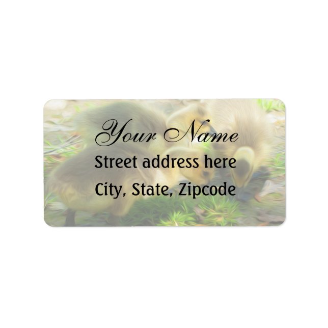 Cute Gosling Label (Front)