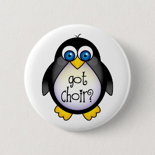 Cute Got Choir Penguin Gift 6 Cm Round Badge
