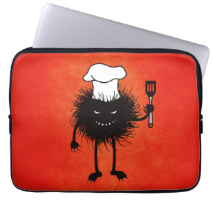 Cute Goth Chef Funny Cooking Character Laptop Sleeve