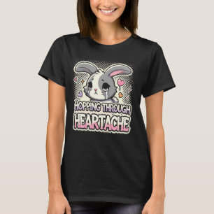 Cute Goth Emo Bunny Graphics Dark Humour Bunny T-S T-Shirt