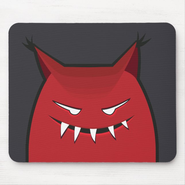Cute Goth Evil Monster Mouse Mat (Front)