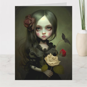 CUTE GOTH GIRL SWEET BIRTHDAY GOTHIC GREETING CARD