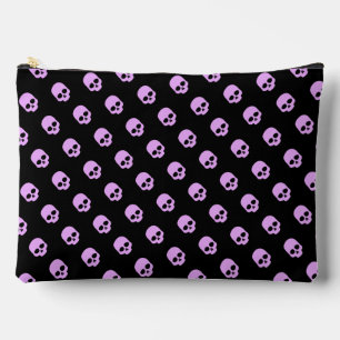 Cute Goth Pink Skulls Accessory Pouch