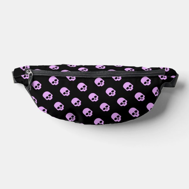 Cute Goth Pink Skulls Bum Bags (Lay Down)
