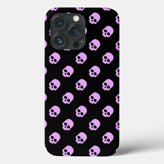 Cute Goth Pink Skulls Case-Mate iPhone Case (Back)