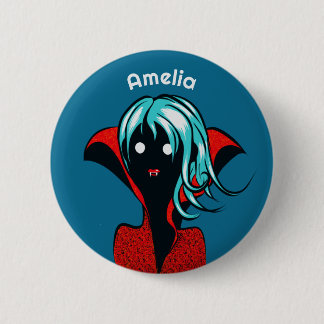 Cute Goth Vampire Girl Name 6 Cm Round Badge