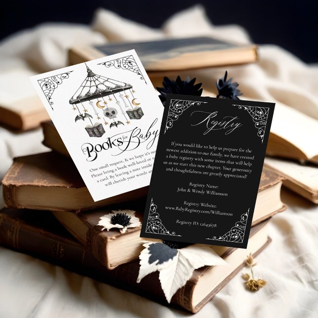 Cute Gothic Baby Mobile Books for Baby & Registry Enclosure Card (Cute Gothic Baby Mobile Books for Baby & Registry Enclosure Card)