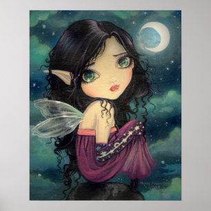 Cute Gothic Big-Eye Fairy Art Poster