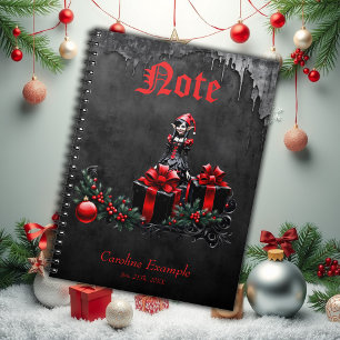 Cute Gothic Christmas Elf. Notebook