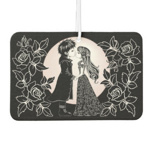 Cute Gothic Emo Kids Kiss Valentine's Day Car Air Freshener