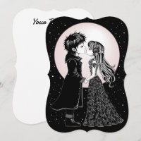 Cute Gothic Emo Kids Kiss Valentine's Day 