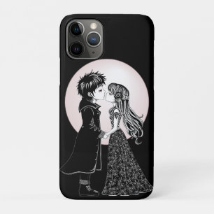 Cute Gothic Emo Kids Kiss Valentine's Day  iPhone 11 Pro Case