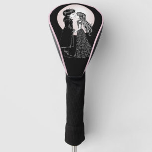 Cute Gothic Emo Kids Kiss Valentine's Day Golf Head Cover