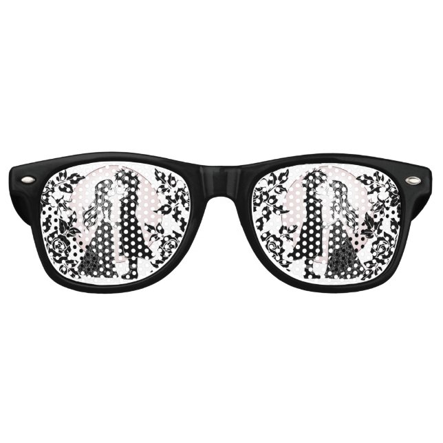 Cute Gothic Emo Kids Kiss Valentine's Day  Retro Sunglasses (Front)