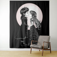 Cute Gothic Emo Kids Kiss Valentine's Day 