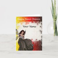 Cute Gothic fairy sweet sixteen birthday