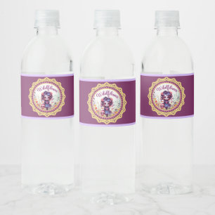 Cute Gothic Garden Sugar Skull  Water Bottle Label