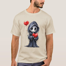 Cute Gothic Grim Reaper Heart T-Shirt – Spooky Lov