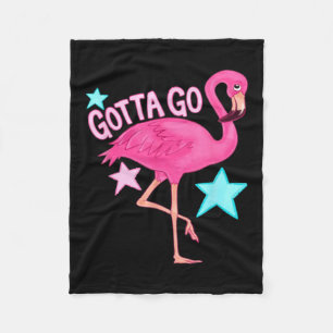 Cute Gotta Go Flamingo Funny Girly Summer Beach Fleece Blanket