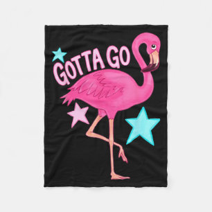 Cute Gotta Go Flamingo Funny Girly Summer Beach Fleece Blanket