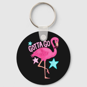 Cute Gotta Go Flamingo Funny Girly Summer Beach Key Ring