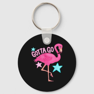Cute Gotta Go Flamingo Funny Girly Summer Beach Key Ring
