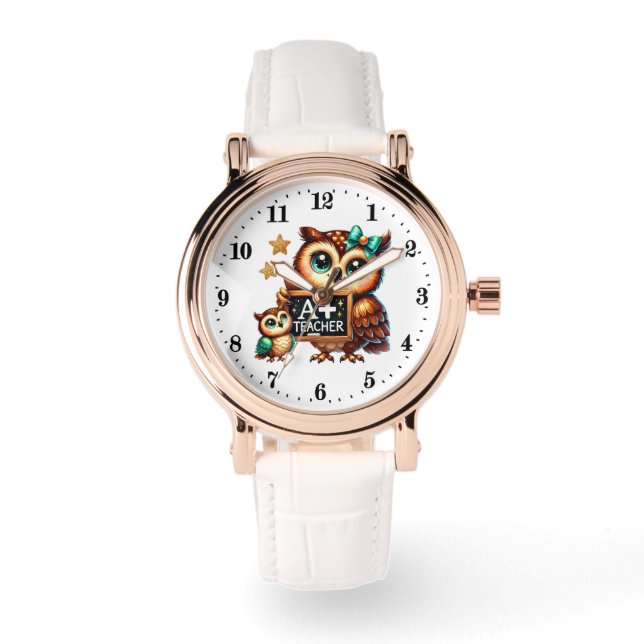 Cute graded Teacher owl Watch (Front)