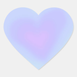 Cute gradient blue heart sticker