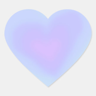 Cute gradient blue heart sticker