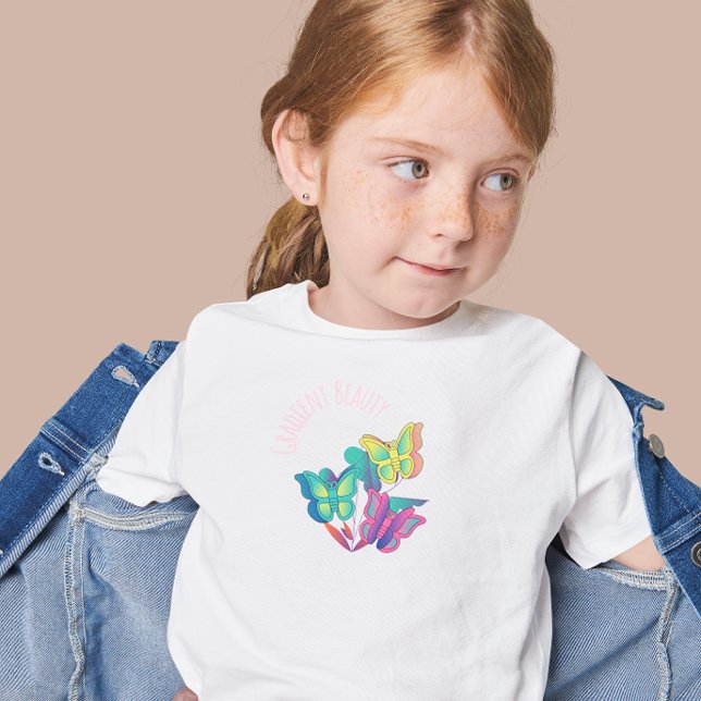 Cute Gradient Butterfly Kid's T-Shirt (Creator Uploaded)