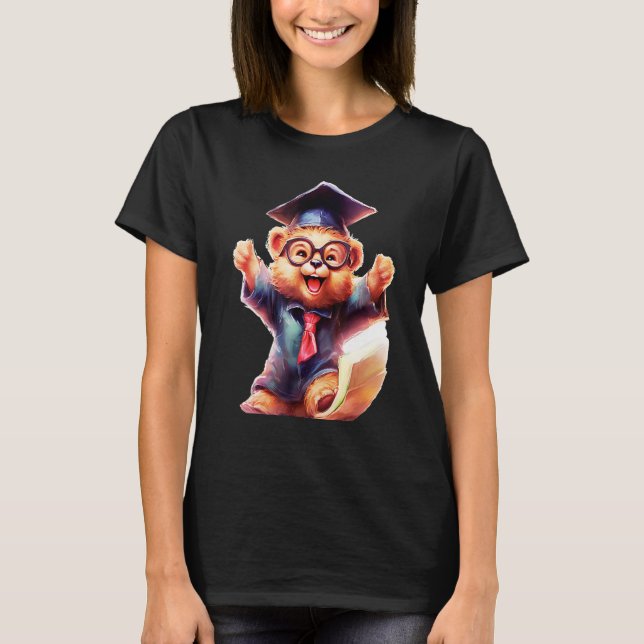 Cute Graduation Bear to Celebrate Your Graduate T-Shirt (Front)