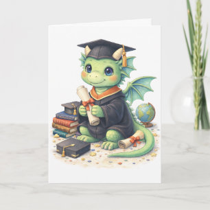 Cute Graduation Dragon Greeting Card