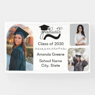 Cute Graduation Photo Collage Banner