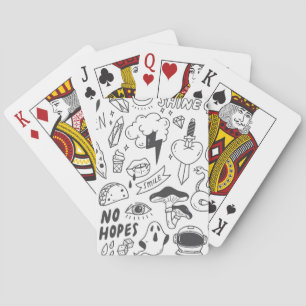 Cute Graffiti: Doodle Art Set. Playing Cards