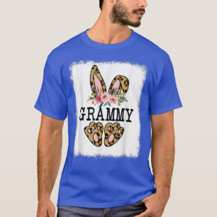 Cute Grammy Bunny Easter Day Leopard Floral T-Shir T-Shirt