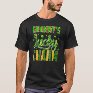 Cute Grammy S Lucky Charm Leopard Shamrocks St Pat T-Shirt