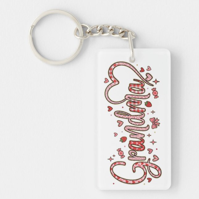 Cute Grandma Acrylic Keychain (Front)