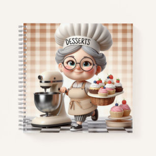 Cute Grandma and Dessert Recipes Notebook