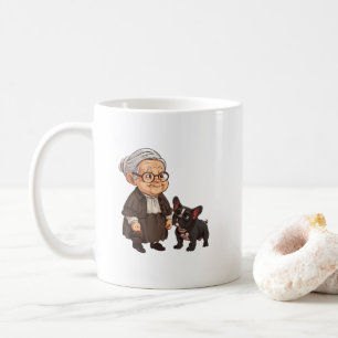 Cute Grandma and French Bulldog Coffee Mug
