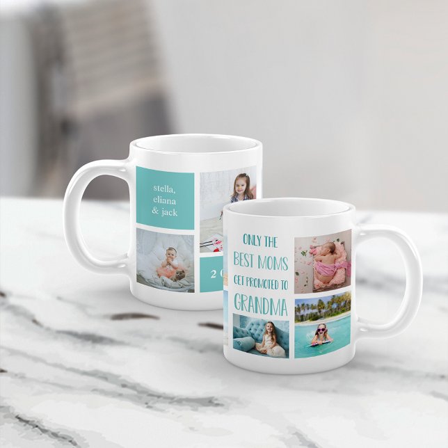 Cute Grandma Grandchildren Photo Collage Coffee Mug (Creator Uploaded)