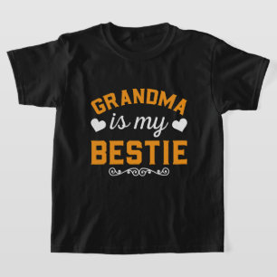 Cute Grandma Granddaughter word art bestie T-Shirt